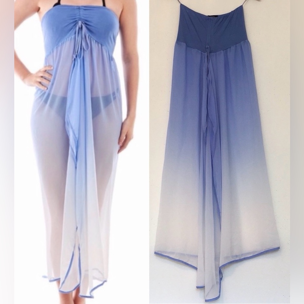 NWT Raviya Periwinkle Ombré Sheer Swim Coverup